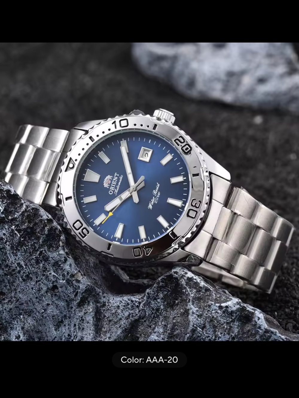 New Orient Stainless Steel Diver Watch - Blue Face
